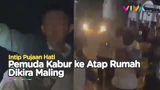 Download lagu Terciduk Intip Wanita Incaran, Pemuda Ngibrit ke Genteng Warga mp3