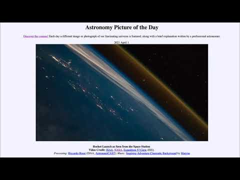 2021 April 01 - Rocket Launch as Seen from the Space Station