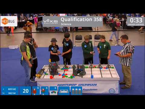 Team 80516E 2018 Worlds Qualification match 358 – Dylan & Parker