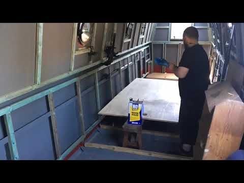 41. Narrowboat sub floor gets sealing treatment, and a new narrowboat celebrity neighbour