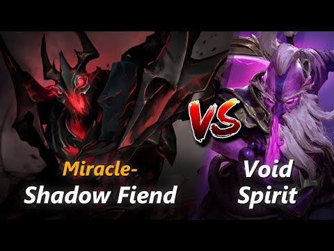 How to Shadow Fiend mid vs Void Spirit (feat. Miracle-) | First 10 minutes