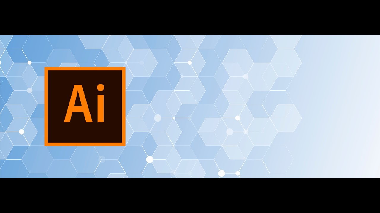 Abstract hexagon background. Light version. Adobe illustrator tutorial