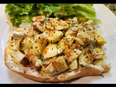HOT HONEY MUSTARD CHUNKY CHICKEN SALAD RECIPE IS LISTED