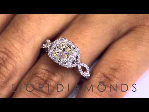 ER-1232 - 2.40 Carat H-VS1 Radiant Cut Natural Diamond Engagement Ring 18k Vintage Style