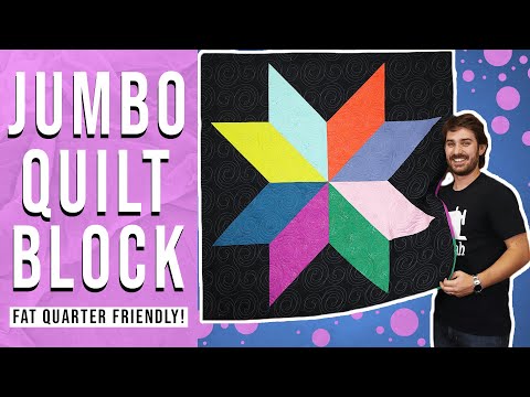 Sew a JUMBO Lone Star Quilt Block | Fat Quarter Friendly