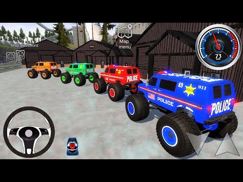 Juegos De Carros - Real US Police Bus Driver Simulator - Offroad Bus Driving 2024 - Android GamePlay