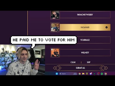 xQc Votes for Hasan for "Just Chatting Streamer"