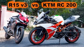 KTM RC 200 vs R15 v3 - Which is Best  #tamil #ktm 