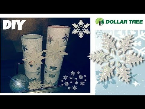 DIY ❄Snowflake❄ Lighted Hurricanes!/Dollar Tree