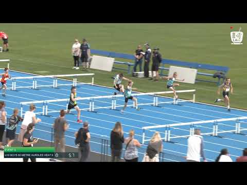 U10 Boys 60m Hurdles Heat 6: 2021 State Combined Events Championships // LAVicTV