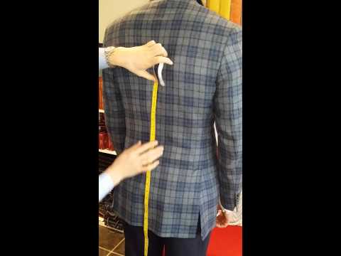 Ascot the Tailors Jacket Measuring the jacket length
