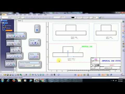 CATIA V5 - DRAFTING - VIEW FROM 3D COMMAND