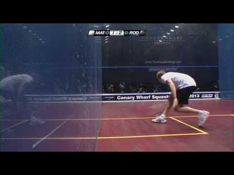 Clip from "Canary Wharf Squash Classic 2013" - Round 1: Nick Matthew vs. Miguel Angel Rodríguez