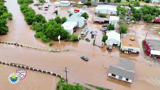 New drone video of incredible flooding in San Angelo, Texas