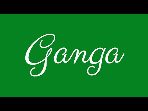 ✎ Ganga ✎ Tutorial de caligrafia cursiva em inglês