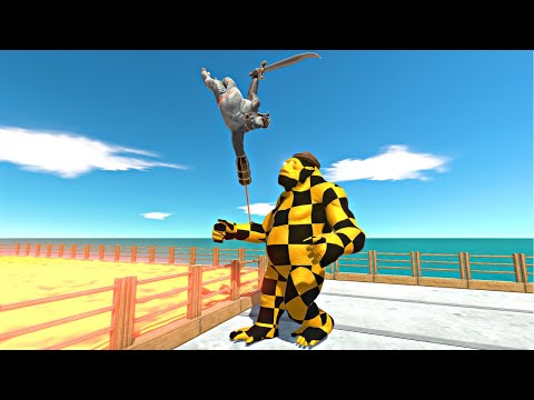 Taxi Driver Goro vs Mutant Primates on Hell Bridge - Animal Revolt Battle Simulator