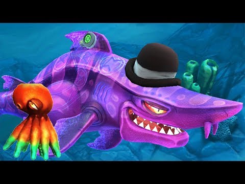 Hungry Shark World - New Pet Kranken Unlocked - Dark Magic Shark Gameplay