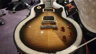 Video thumbnail for Gibson Slash Signature Les Paul 2008 Antique Vintage Sunburst Guitar Up Close Video Review by Essex Recording Studios