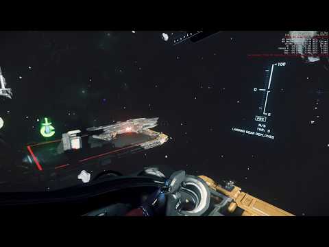 Star Citizen: Hammerhead Getting Shot By Station Turrets