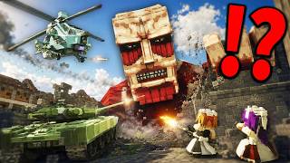 最強のメイドと戦車があれば『進撃の巨人』の世界でも無双できる！？【マイクラ・マインクラフト・進撃の巨人】