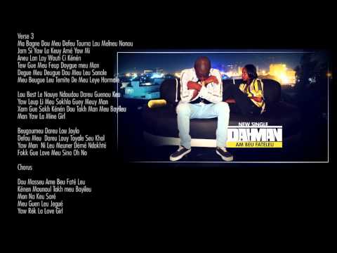 Dahman Pro  Ame Beu Faté Leu  Whith Lyrics
