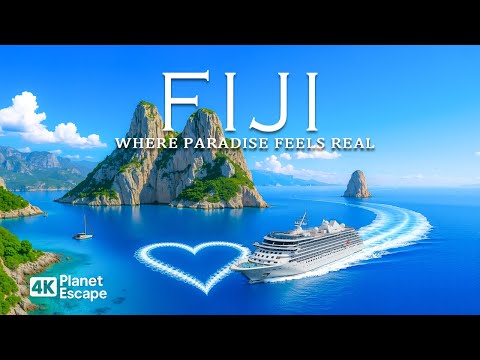 [4K] Fiji 2025 🇫🇯–Explore Crystal Blue Waters & Stunning Tropical Island Views With Deep House Chi