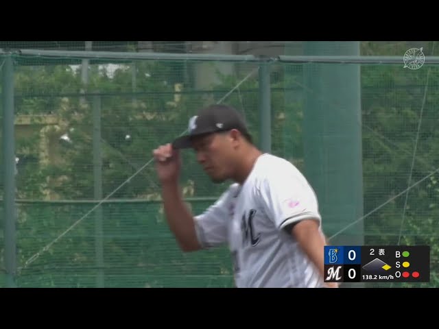 【ファーム】一瞬の隙を逃さない!! マリーンズ・八木彬 素早い牽制でアウトを奪う!!  2024年7月17日 千葉ロッテマリーンズ 対 横浜DeNAベイスターズ