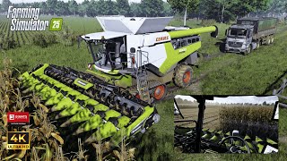 FS25 | Claas Lexion 6900 Corn harvest | ReShade Gameplay |