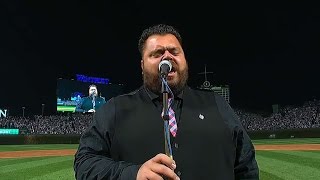 WS2016 Gm4: John Vincent sings national anthem
