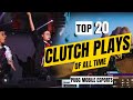 Revealing The Top 20 Plays of PUBG MOBILE Esports History! @PUBGMOBILEEsports