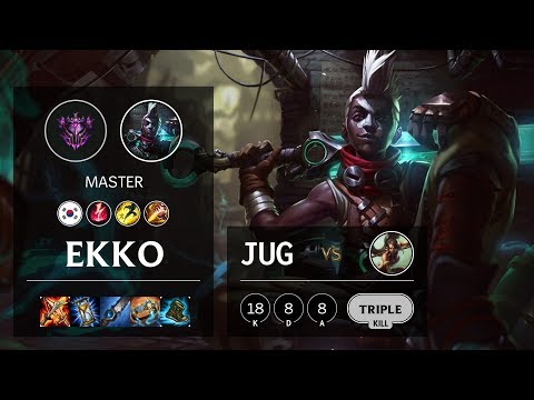 Ekko Jungle vs Nidalee - KR Master Patch 10.6