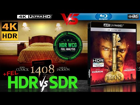 HDR DV WCG  ANALYSIS ( 1408 2007 ) 4K UHD BD REVIEW vs 1080p BD SDR 100nits #TRUE_DIFFERENCE