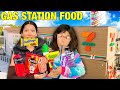 Eating ONLY GAS STATION Food For 24 HOURS!! *with my little sister*