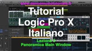 03 Panoramica Main window - Tutorial Logic Pro X Italiano