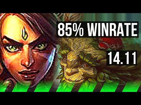 NIDALEE vs IVERN (JGL) | 13/0/7, 85% winrate, Legendary | EUW Grandmaster | 14.11