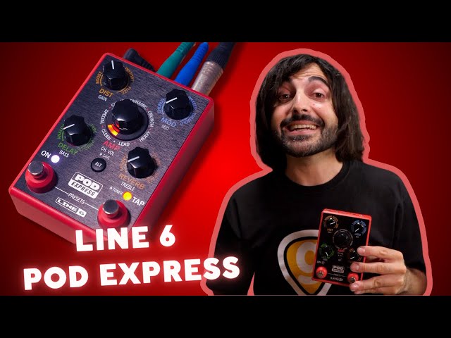 Vídeo relacionado con Line 6 POD Express, pedal procesador de amplificadores y efectos para bajo con 7 modelos de amplificadores, 16 modelos de efectos, 21 presets y controles simples, ligero, compacto y portátil