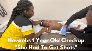 Nevaehs 1 Year Old Checkup!! *She had to get shots🥺*
