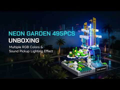 Vidéo Lumibricks Cyberpunk Neoncity 17014 : Jardin Neon
