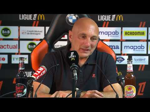 The press conference after FC Lorient - Stade Rennais FC (4-0) Matchday 2 Ligue 1 McDonald's 25/26