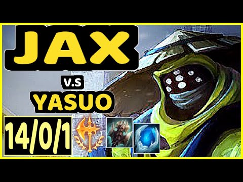 LEP (JAX) vs YASUO - 14/0/1 KDA TOP GAMEPLAY - BR Ranked DIAMOND
