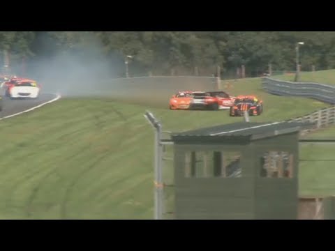 BRSCC Mazda MX-5 SuperCup 2017. Race 2 Oulton Park. Start Multiple Crash