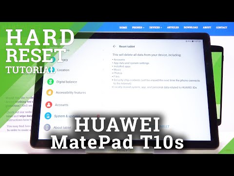 Hard Reset on HUAWEI MatePad T10S – Factory Reset by Settings