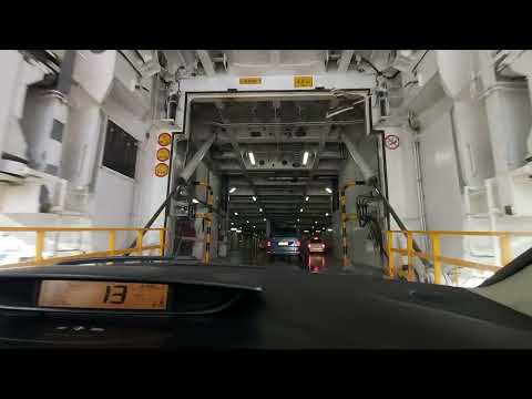 Hirtshals to Kristiansand Color Line ferry, car boarding, Denmark 2022