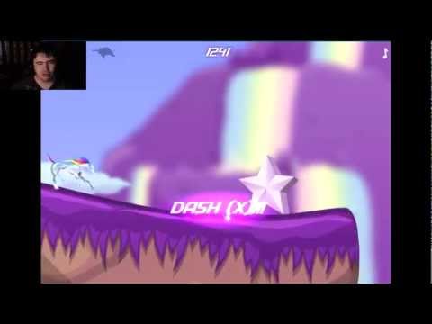 I POOP RAINBOWS! Random Game Madness "Robot Unicorn Attack Evolution" Episode 1!