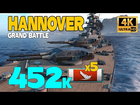 Hannover: 452k damage, 5 ships destroyed - World of Warships