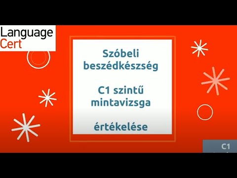 Languagacert C1 szóbeli  mintavizsga értékeléssel - 1. videó