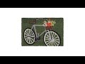 Kokos Fußmatte Fahrrad Grün - Weiß - Gelb - Naturfaser - Kunststoff - 60 x 2 x 40 cm