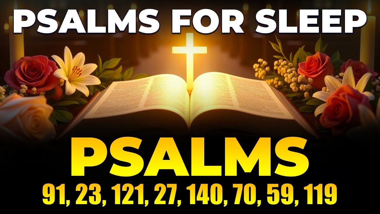 Psalms for Sleep | Psalms 91, 23, 121, 27, 140, 70, 59, 119 | Deep Sleep Bible Verses