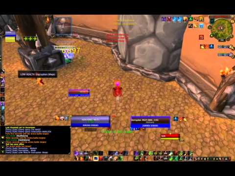 Destro Warlock/Rogue vs. Destro Warlock/Fire Mage arena pvp 5.2 Win