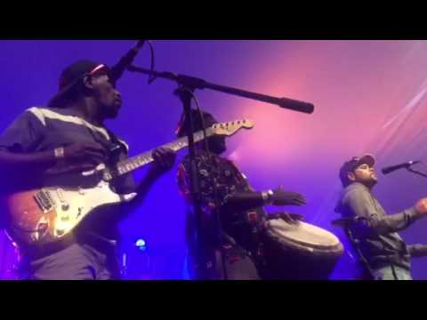 Irrunytju band playing at nannup folk festival 2017